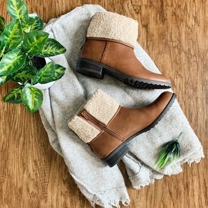Style & Co. fur cuff booties